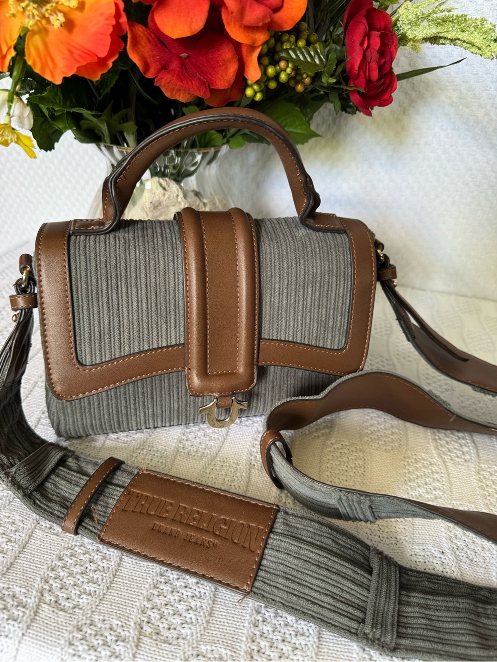 True Religion NWOT corduroy crossbody
